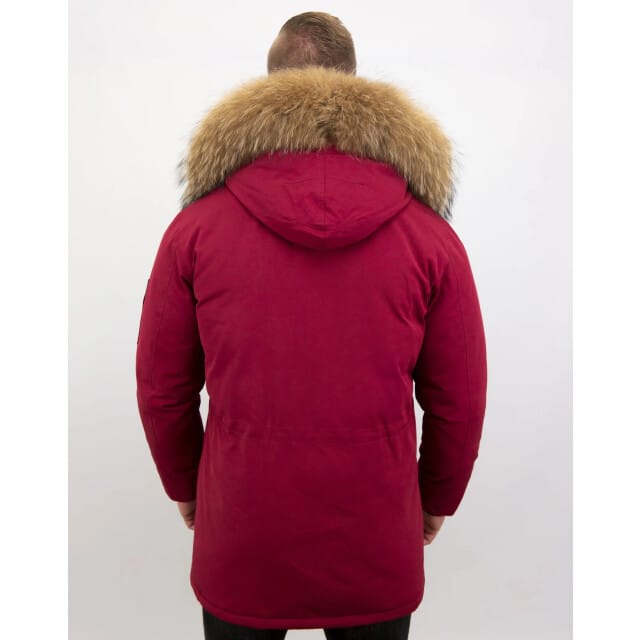 Enos Parka winterjas met grote echte bontkraag