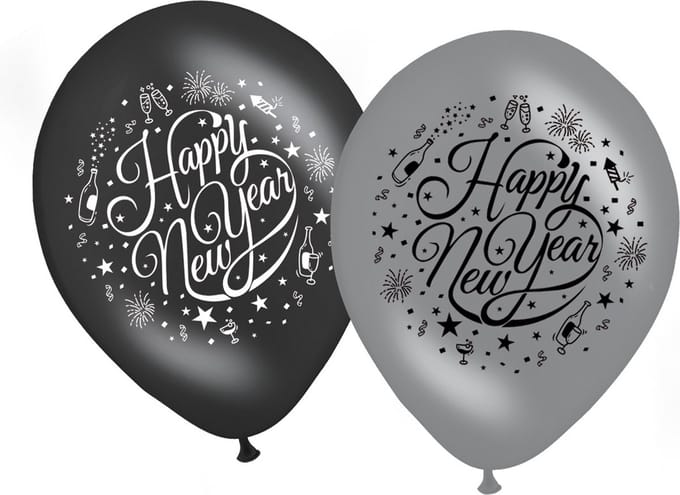 Folat - Ballonnen Happy New Year 8 stuks