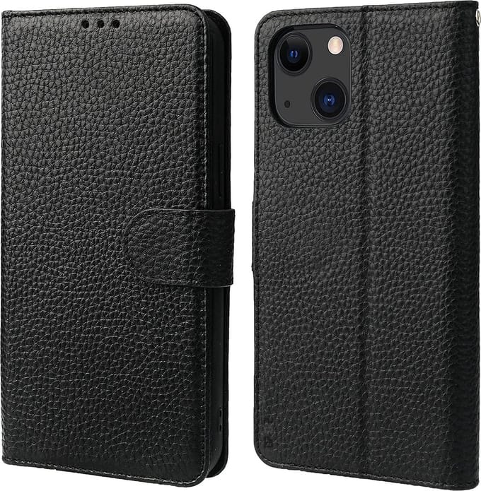 DrPhone IH2 – Telefoonhoesje – PU Leder – Antislip – Case – Geschikt Voor IPhone 13 Pro Max - Zwart