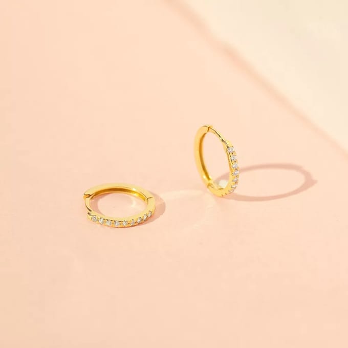 Glow Hoops Earrings Gold 14K
