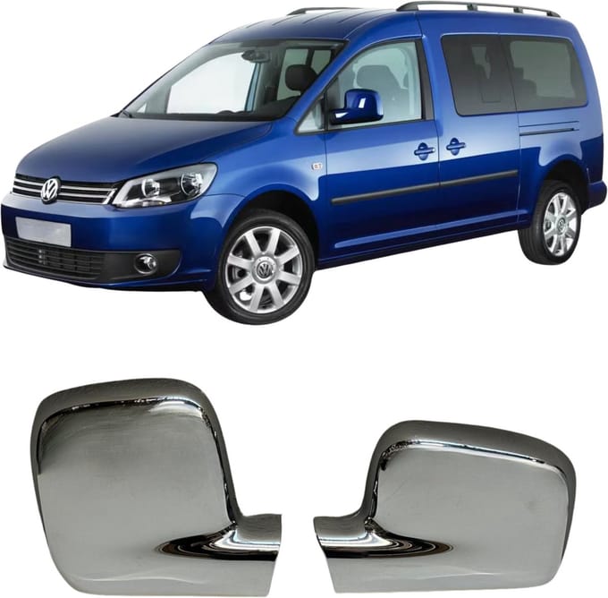 Spiegelkappen, ABS-kunststof, chroom, Volkswagen Caddy 2004-2014
