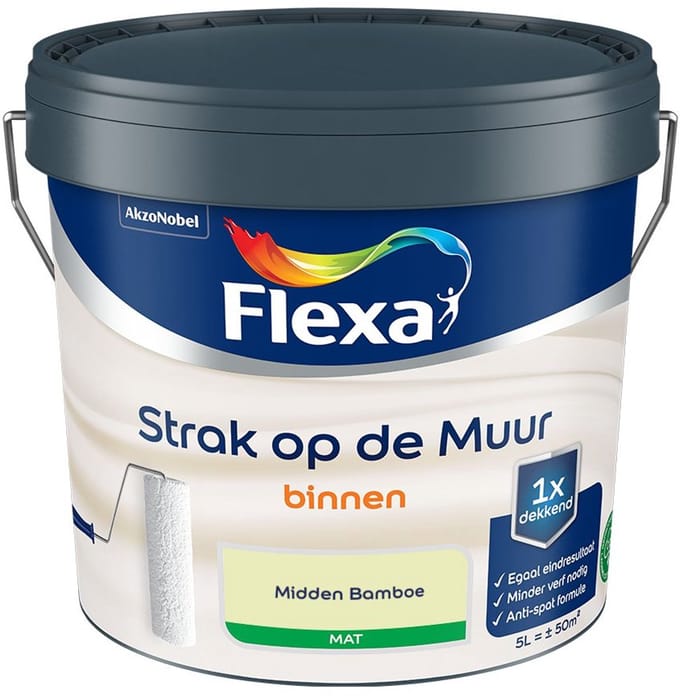 Flexa - Strak Op De Muur Binnen Mat - Midden Bamboe - Mengverf - 5 L