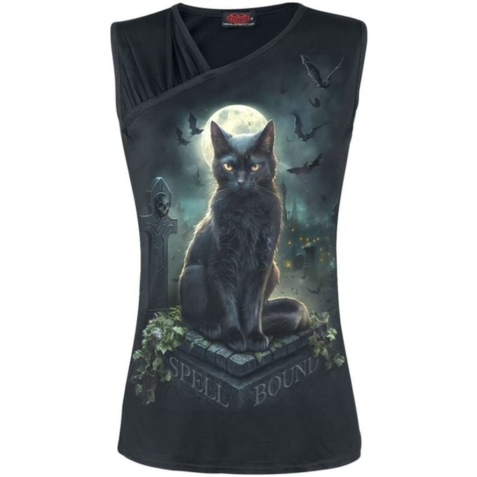 Spiral Top - Spell Bound - M tot XXL - voor Vrouwen - zwart