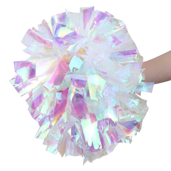 Cheerleading Pompons Pompoms voor Dansfeest Schoolsportwedstrijd (7 kleuren) gray