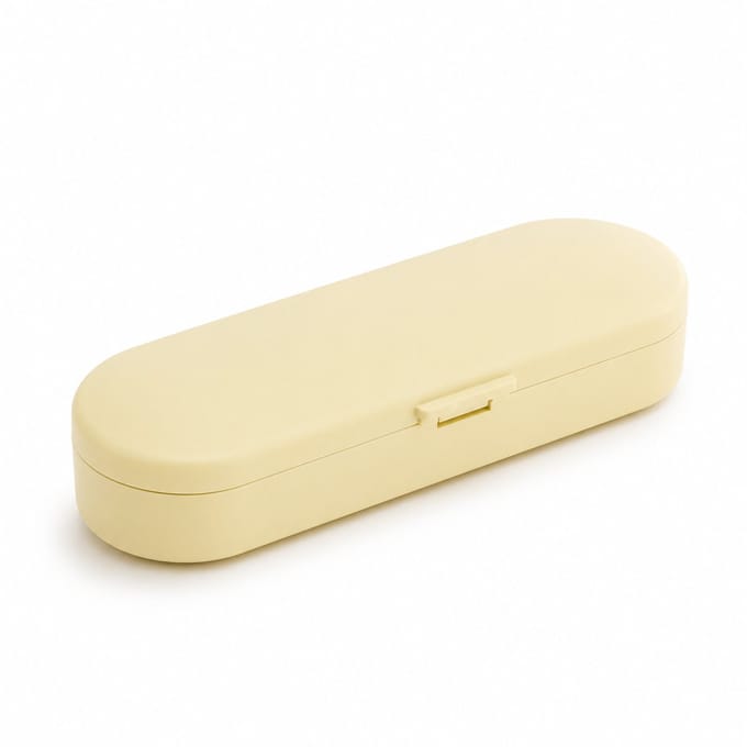Cabantis® Mini Magnetische Pillendoos – Medicijndoosje met Vakjes – Compact & Discreet Reisformaat – Beige