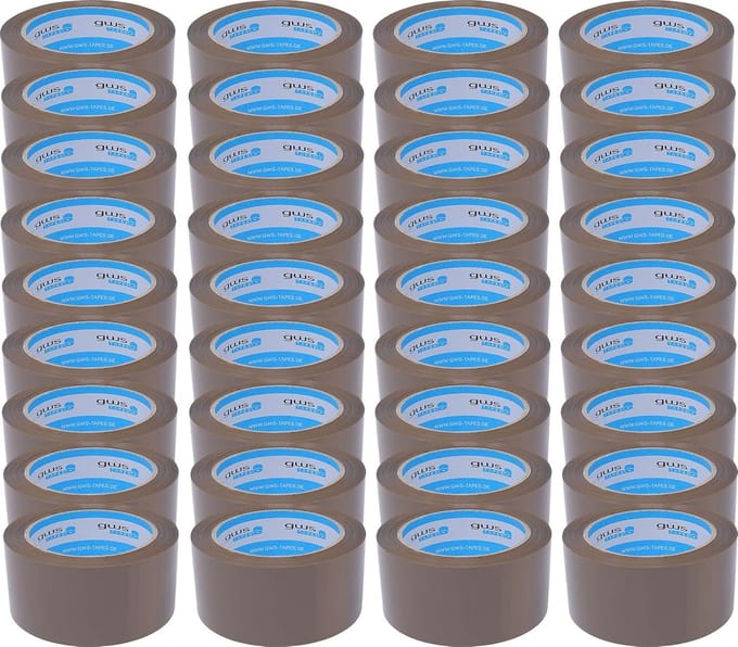 Premium Bruine Pakkettape Stil Afrollend 50mm Breed 66m Lang