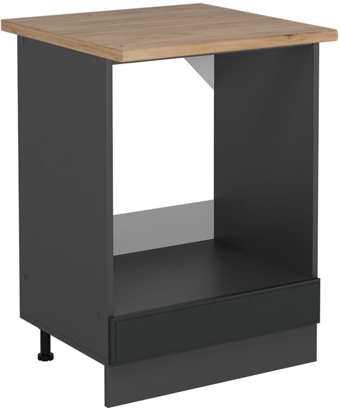 Vicco R-Line Ovenombouwkast – 60 cm, WB Eik Antraciet landhuis