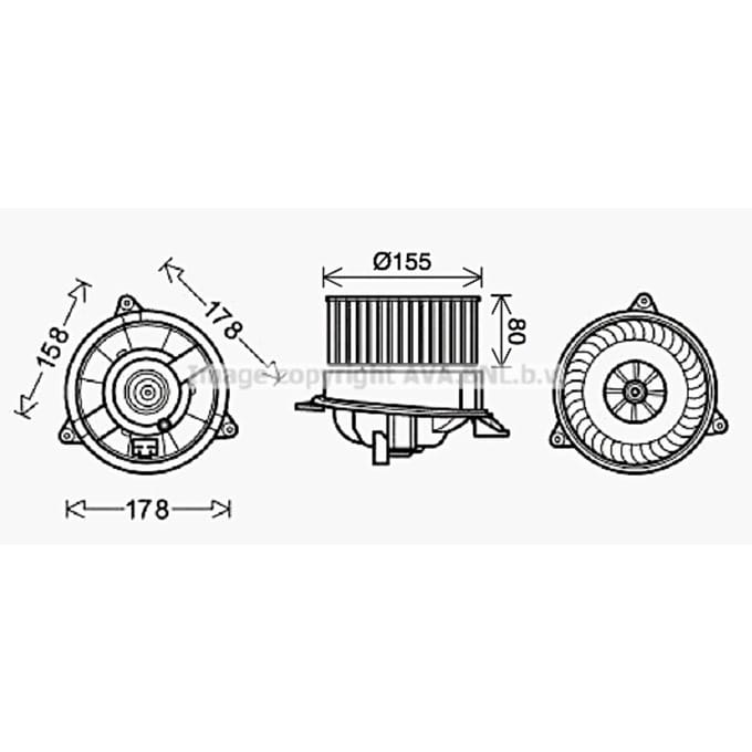 Elektromotor, interieurventilator AVA COOLING FD8495
