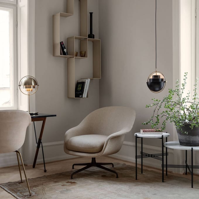 Gubi - Multi-Life hanglamp - zwart - Ø 36 cm - chrom