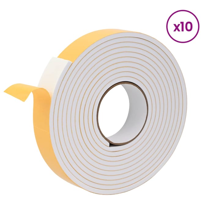 vidaXL - Zelfklevende - schuimtape - 10 - st - Wit - 30mm - x - 5m - CR - Schuim