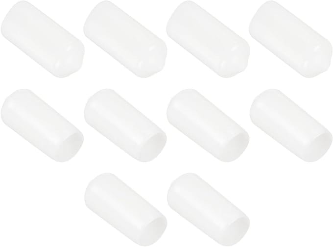 Rubberen Doppen Set - Buisstop Eindkap - Meubels Beschermen - Zacht Elastisch Materiaal - 105 mm Binnendiameter - Wit