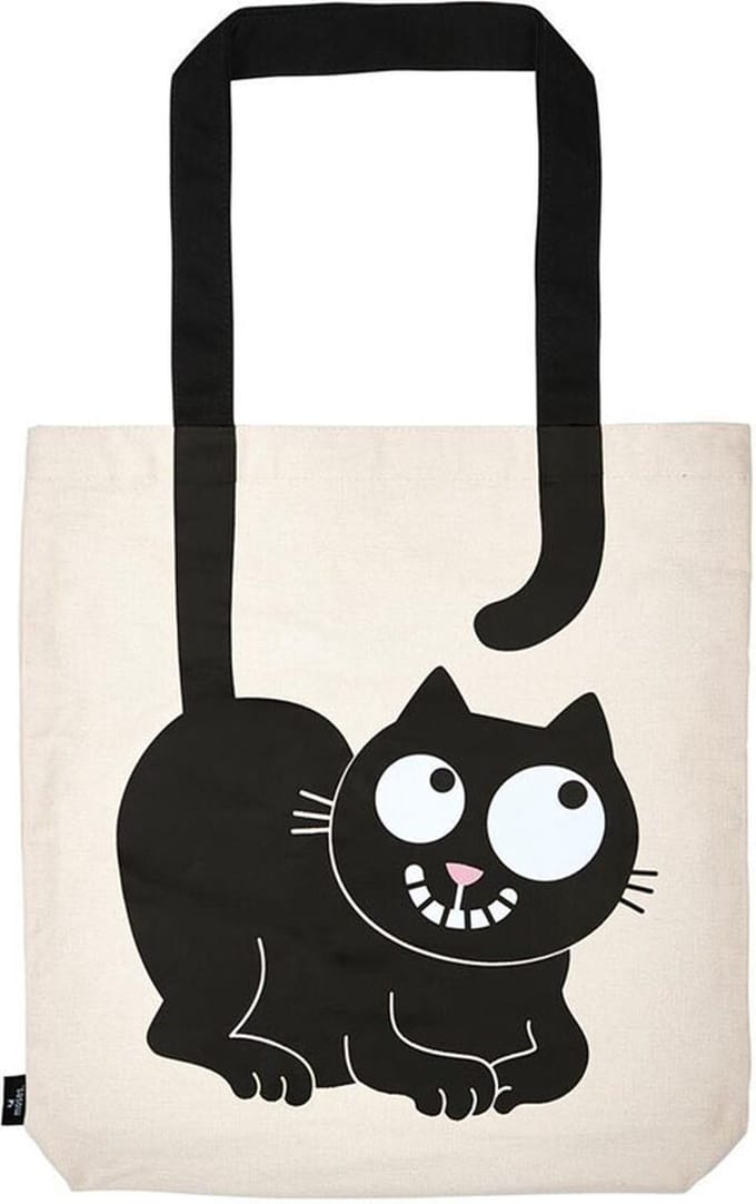 Ed the cat katoenen tas groot Carry me 39x42cm