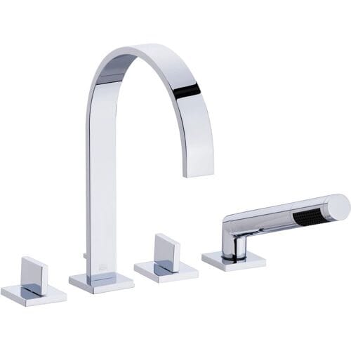 Dornbracht MEM four-hole bath mixer with single rosettes 27532782-00