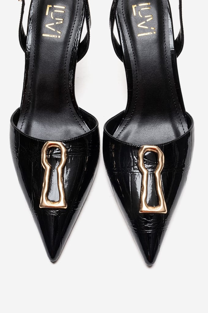 Yvella Gesp Spitse Neus Stiletto Pump
