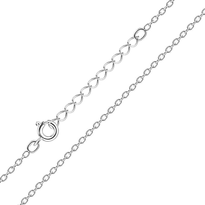 Joy|S - Zilveren ketting - kinderketting - 36 cm + 5 cm extension