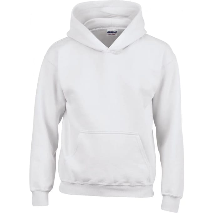 Gildan Heavy Blend™ Classic Fit Youth Hooded Sweatshirt GI18500B - White - 7/8 years (M)