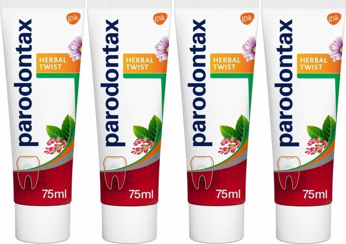 Parodontax - Tandpasta - Herbal Twist - Ginger & Mint - 75ml x 4