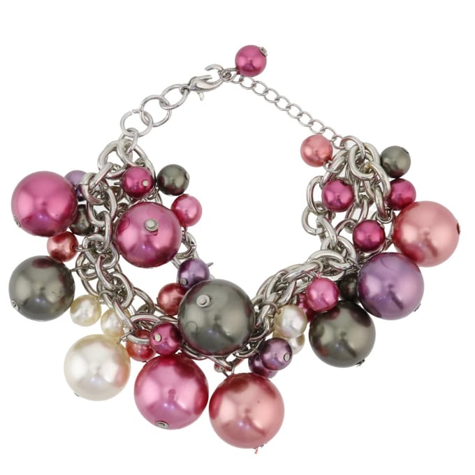 Behave - Armband - mix roze parels - feestelijk avondaccessoire