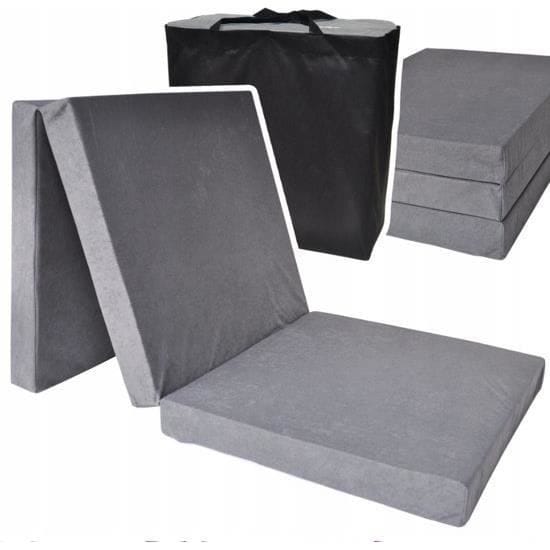 Matelas pliable - Noname - 195x80x15 cm - Gris - Doux - Anti-allergique gris
