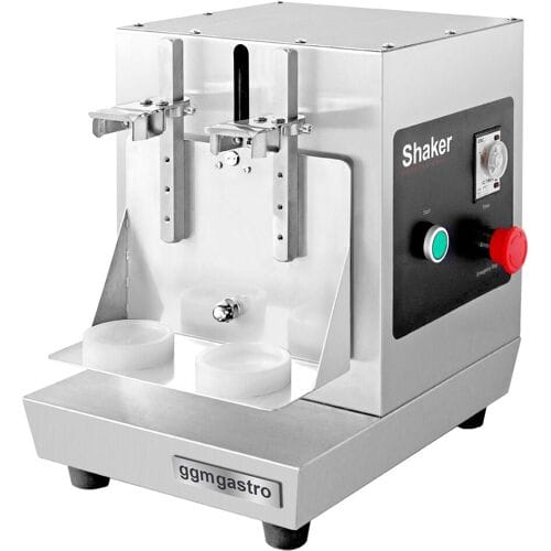 GGM Gastro Elektrischer Milch-, Cocktail- & Bubble Tea Shaker - doppelt - 40 Watt - 240 U/min - Edelstahl