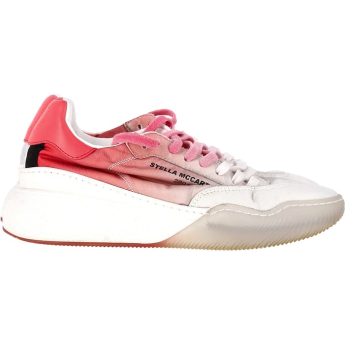Stella McCartney Loop Ombre Sneakers in roze en witte polyester