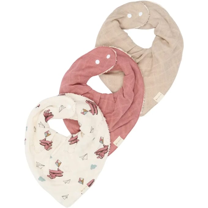 Baby slabbetje bandana Fabelab Air Plane (x3)
