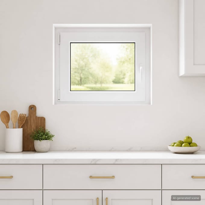 vidaXL - Kleur - binnenkant - kelderraam - Wit - RISOR - 70 - x - 60 - cm
