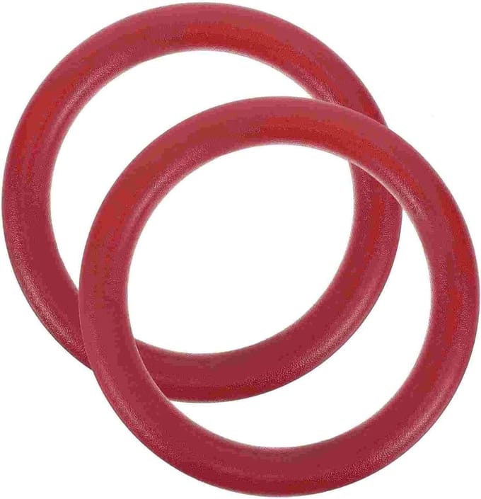 Gymnastiek Ringen - Oefen Ringen - Krachttraining Thuis - Antislip Grip - 2 Stuks - Rood