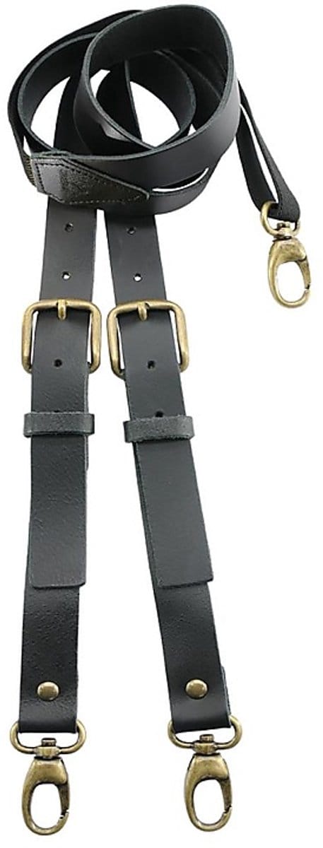 Sir Redman - Bretels - stoere WORK bretels leer zwart - zwart