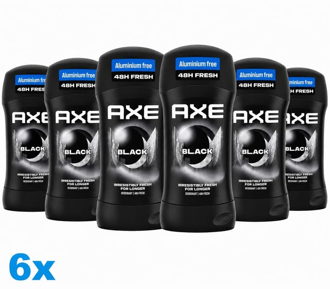 Axe - Deodorant Man - Stick - Black - 48h lang - 6 x 50 ml - Voordeelverpakking
