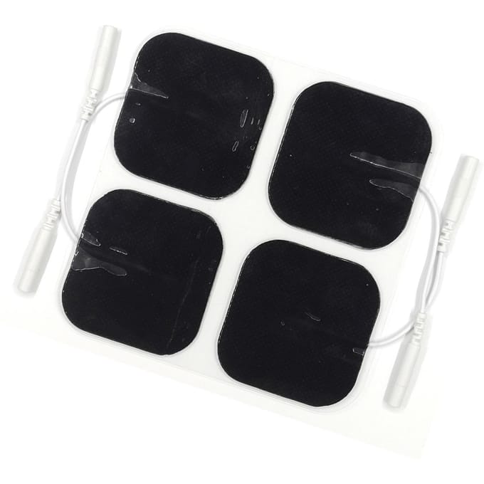 36 pièces Coussinet Électrode Réutilisable Forte Adhésivité Rectangulaire Remplacement Coussinet Électrode pour Machine TENS white