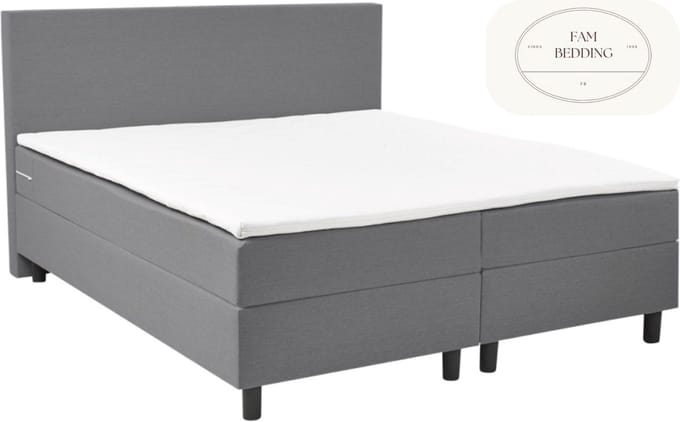2 Persoons Boxspring Rolene Grijs 140x200