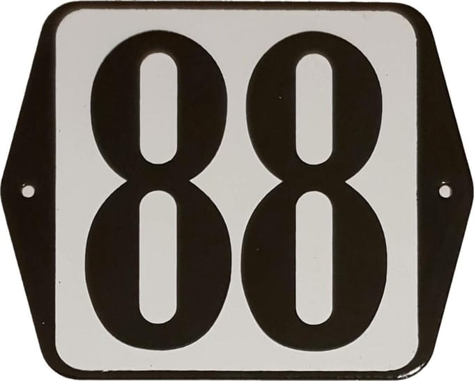 Huisnummer standaard nummer 88