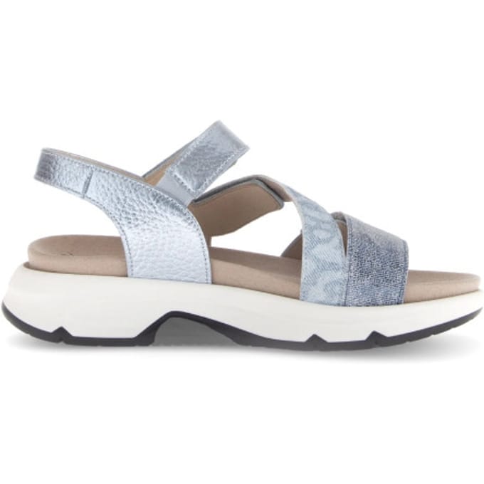 Gabor rollingsoft sensitive 66.882.16 - dames rollende wandelsandaal - Blauw - maat 38.5 (EU) 5.5 (UK)
