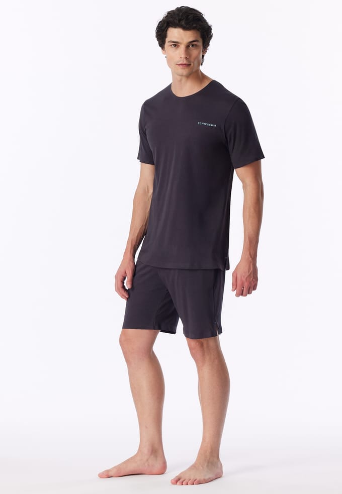 Korte pyjama in grafiet - Modern Bonded 48