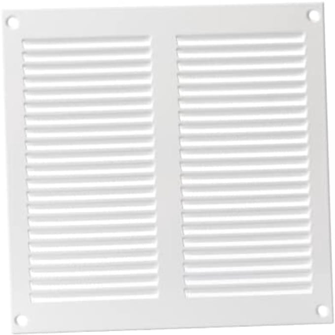 Ventilatierooster 200x200mm - Wit Afvoerrooster met Insectenbescherming
