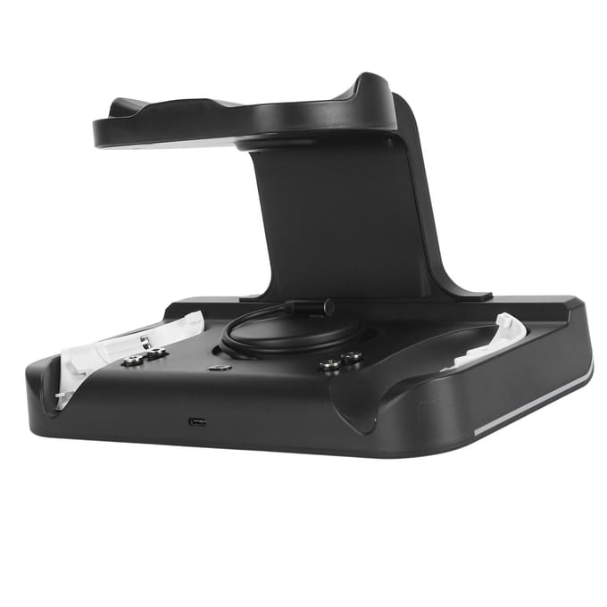 VR Laadstation USB C Snel Laden Meervoudige Beveiliging met 2 Oplaadbare Batterijen VR zwart