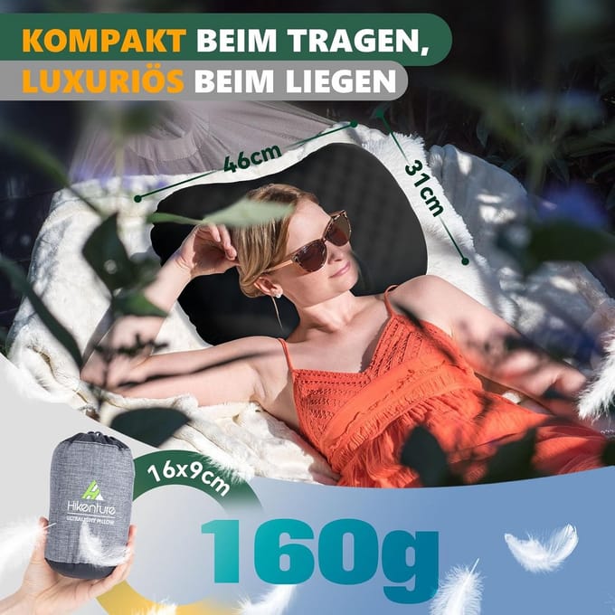 Opblaasbaar Kampeer- en Reiskussen Ergonomische Neksteun