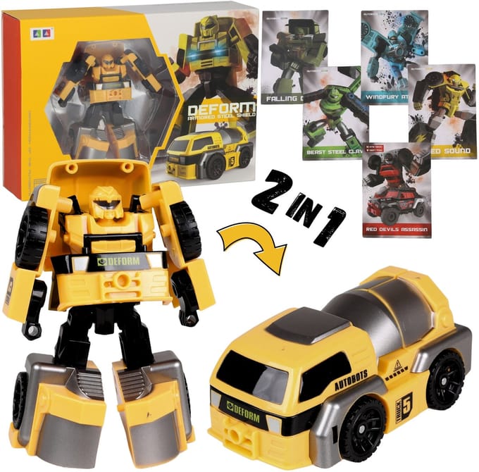 Transformerend speelgoed, gele robotauto 2-in-1, speelgoed voor kinderen TRANSFORMERS 3+ MEGA CREATIVE