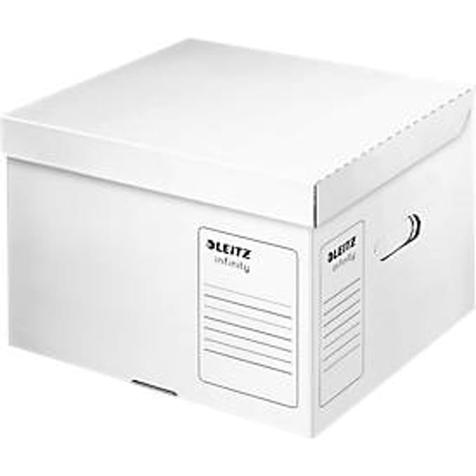 Opbergdozen Infinity - karton - M formaat - B 350 x D 320 x H 265 mm - wit - 10 stuks