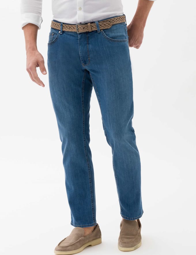 Brax Heren Jeans  Style COOPER DENIM, denim lichtblauw, maat 42/32