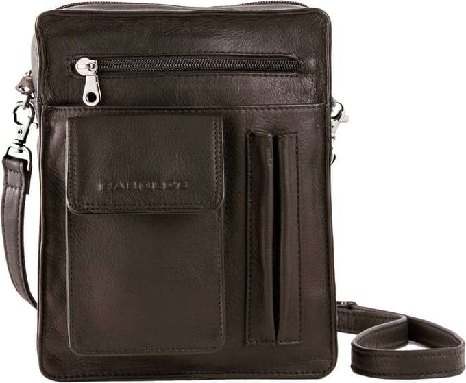 HAROLD'S Leren Schoudertas Country Shoulderbag Brown Donkerbruin
