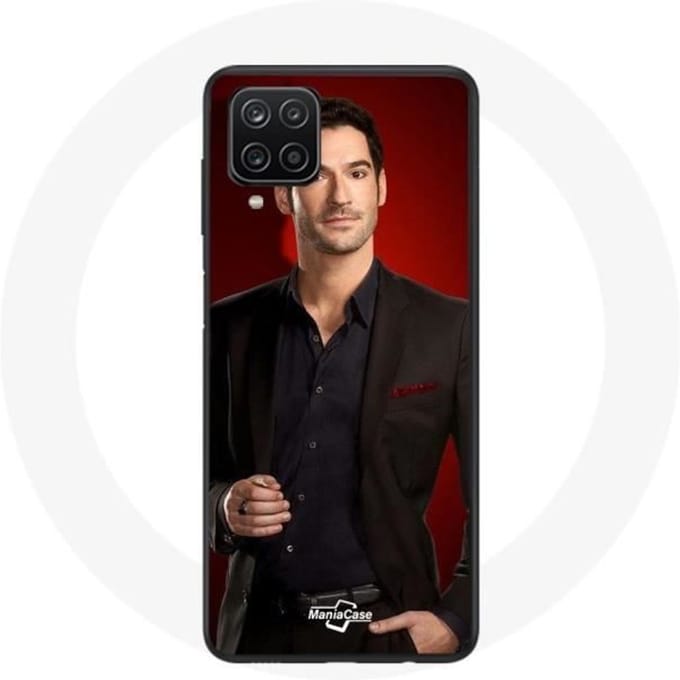 Coque - Maniacase - Samsung Galaxy A12 - Souple - Rouge - Lucifer Morningstar