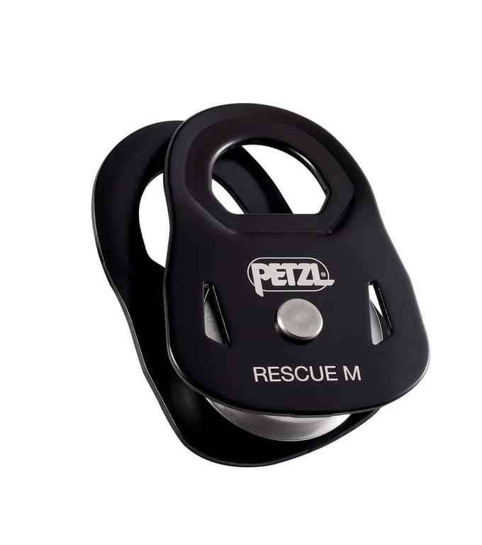 Petzl RESCUE M katrol zwart – Zeer sterke en uiterst efficiënte reddingskatrol
