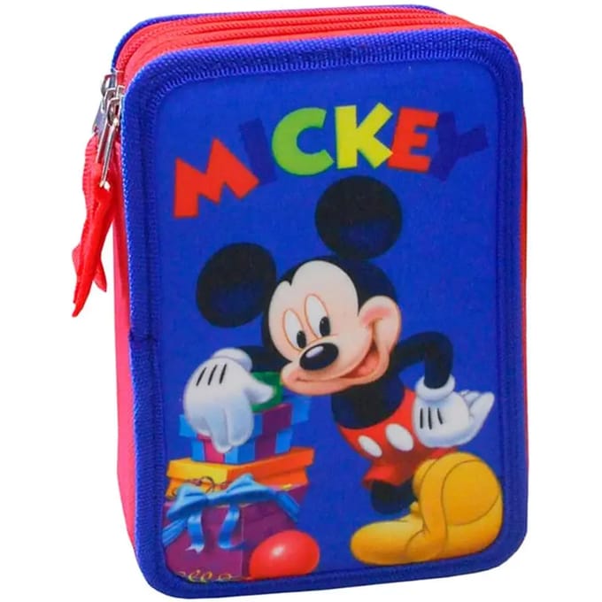 Drievoudig pennenetui voor kinderen Perona Disney Mickey