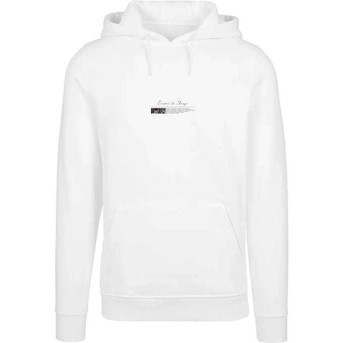 Mister Tee - Become the Change Butterfly 2.0 Hoodie/trui - S - Wit