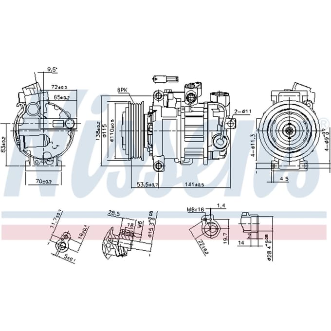 Compressor airconditioning NISSENS 890302