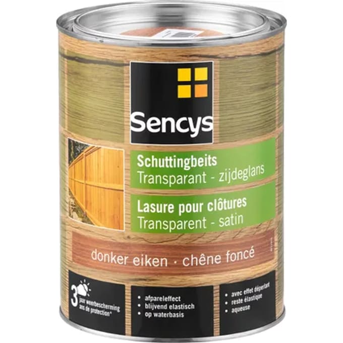Sencys Schuttingbeits Transparant Donker Eiken 2,5l