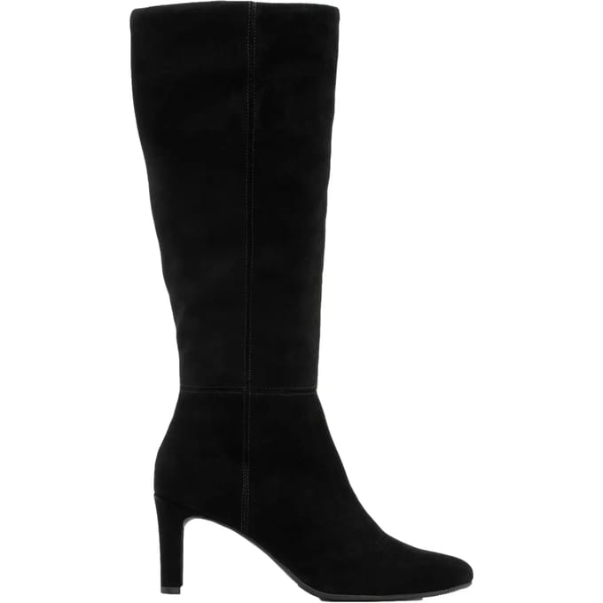 Dames nubuck laarzen met hak Ryłko Kora Wide-leg