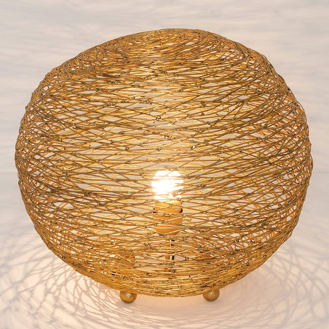 Holländer Tafellamp Campano goud, 40 cm doorsnede